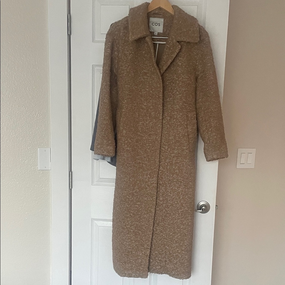 COS Textured Tan Long Coat